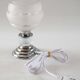 Lampe art déco globe satiné et chrome