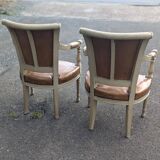 Pair of convertible armchairs