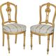 Paire de chaises de style Louis XVI