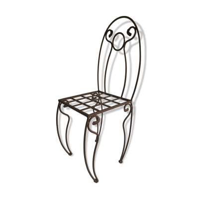 Chaise en fer forgé Art Déco