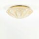 Mid Century Geometric Amber Glass Ceiling Light from Limburg, Germany, 70s