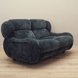 Canapé en velours bleu marine, design italien, années 1970, fabrication : Italie