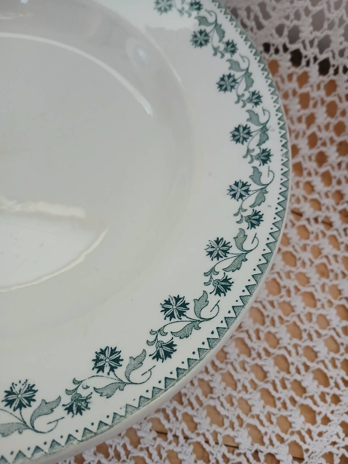 6 antique ironstone plates