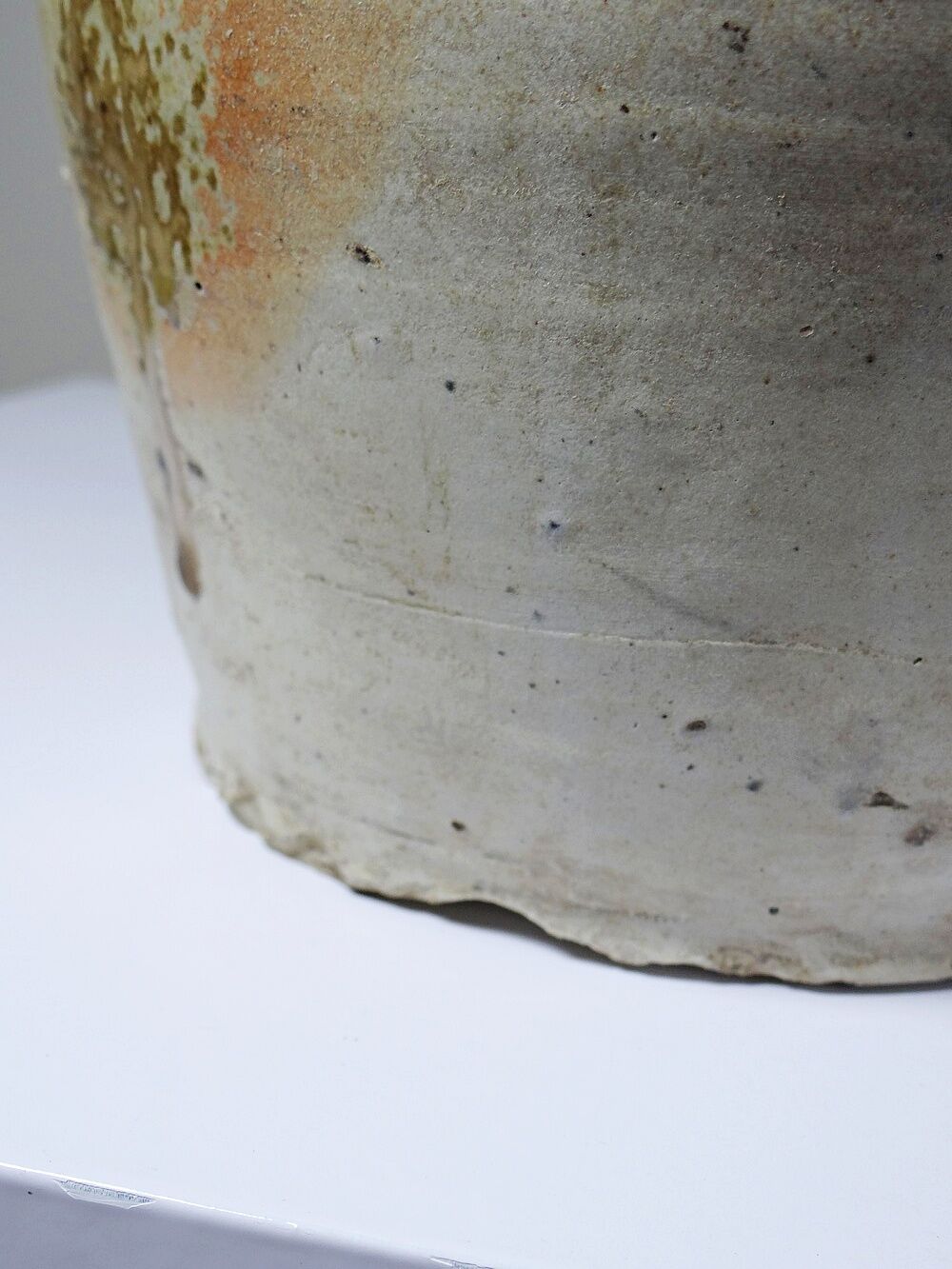 Bonbonne ancienne en grès de Puisaye émaillé, artisanat fin XIXe début XXe