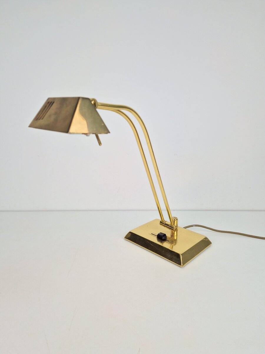 Vintage Adjustable Brass Table Lamp by Egon Hillebrand for Hillebrand Leuchten, Germany, 1970s