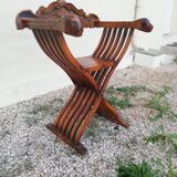 "Dagobert" folding chair with lion heads