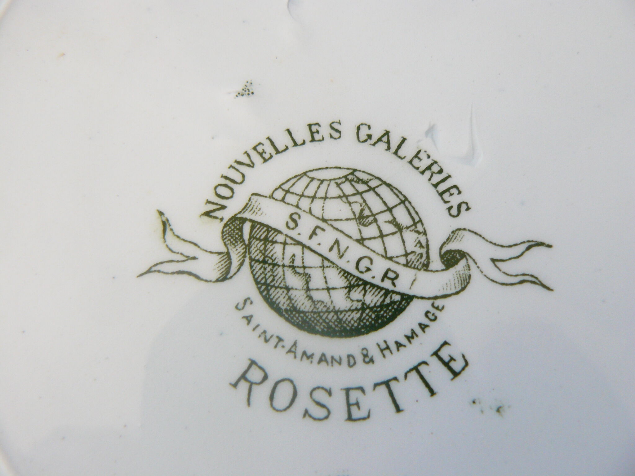 Lot of 6 plates flat "land of iron" model "rosette" st amand