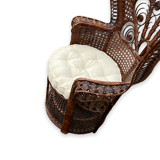 Armchair emmanuelle in rattan model peacock feather