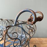 Decorative wrought iron basket