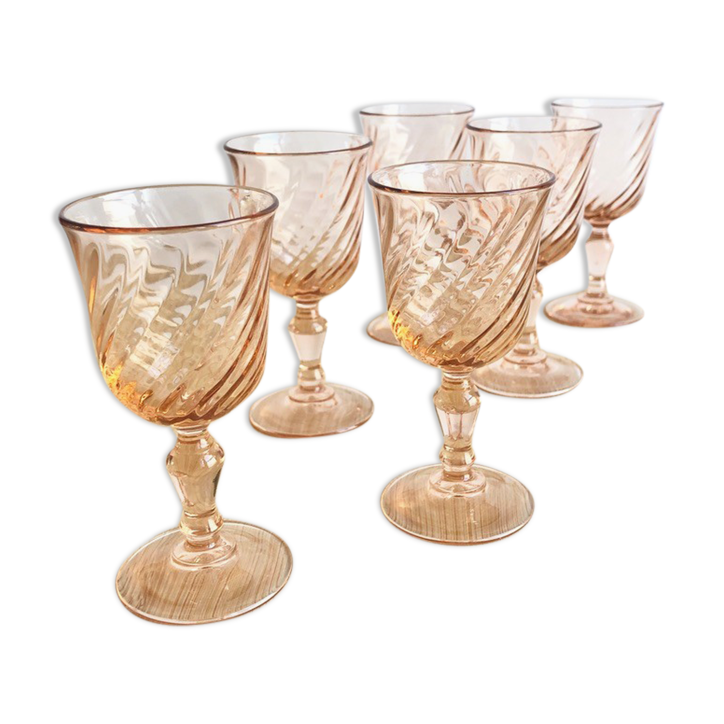 6 Rosaline 70's port glasses