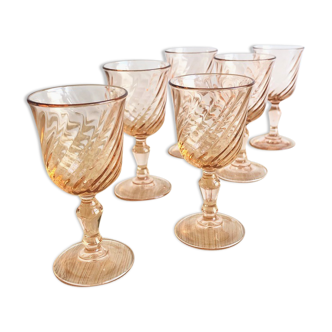 6 Rosaline 70's port glasses