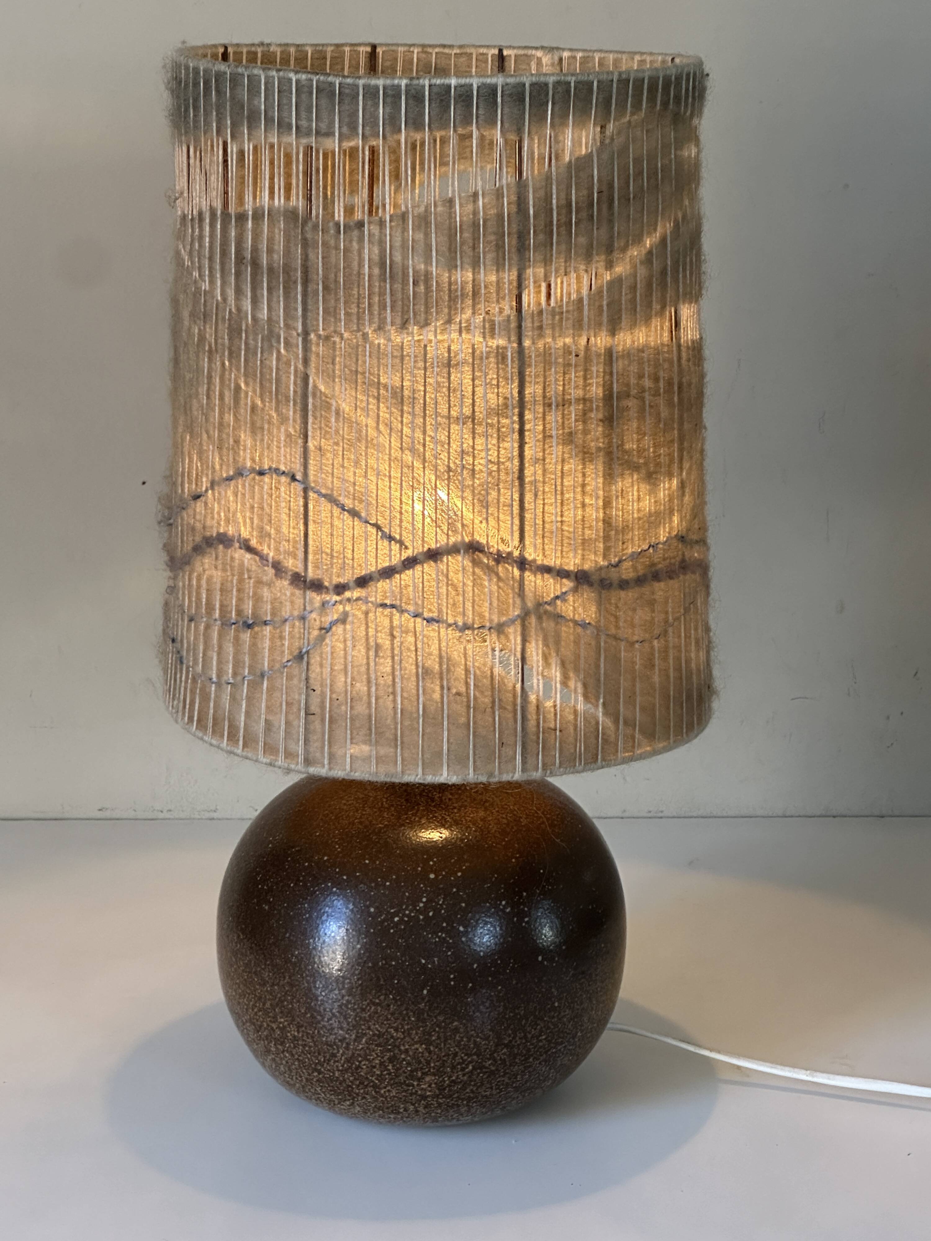 Vintage stoneware ceramic lamp from the 60s