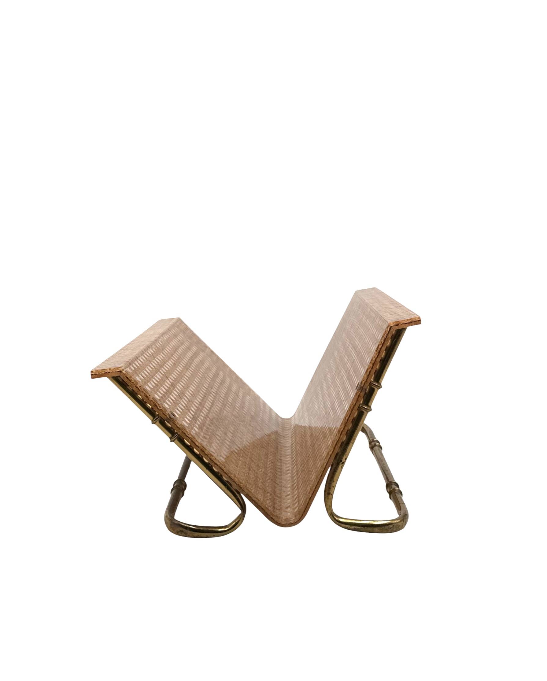 Hollywood regency magazine rack, Italy 1970s