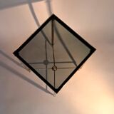 Gold brass side table in neoclassical style, circa 1960.