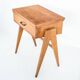 Vintage console or side table. Oak splayed legs - France 60s