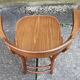 High curved wooden bar chair