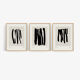 Lot de 3 tirages giclées abstraits, 50x70