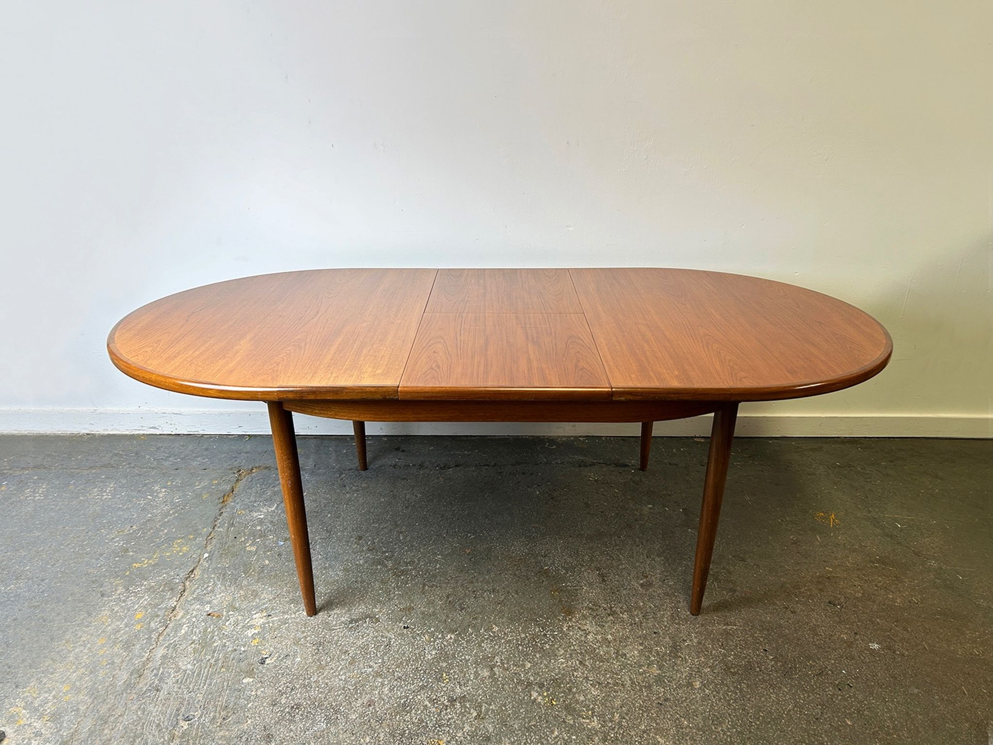 G Plan Fresco Mid Century Teak Extending Oval Dining Table Late 1960s 1970s