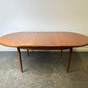 G Plan Fresco Mid Century Teak Extending Oval Dining Table Late 1960s 1970s