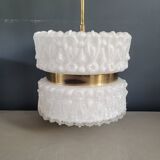 50s molded glass pendant light