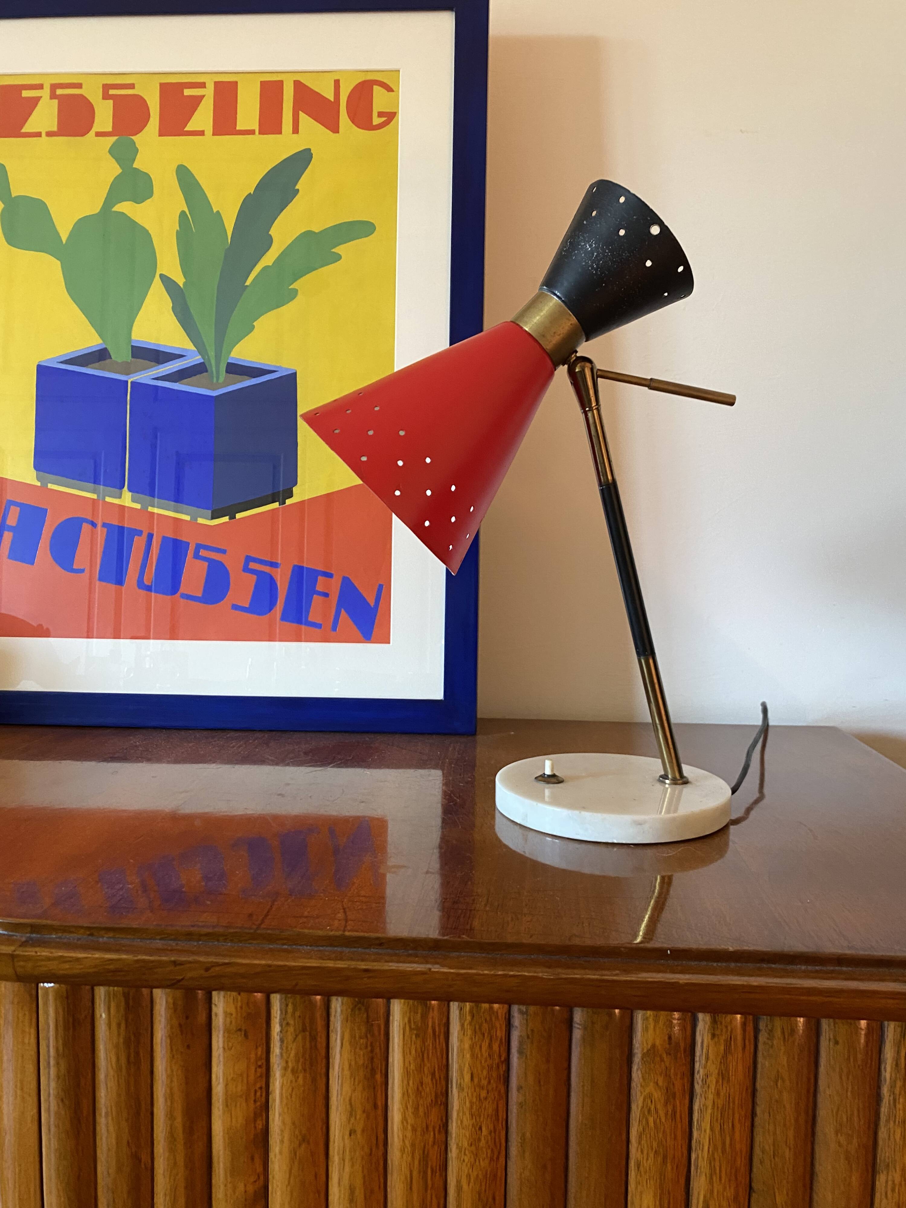 Mid-century table Lamp, Stilux Milan Italy 1960 ca.