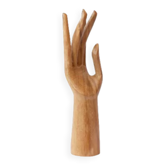 Hand wooden jewelry holder