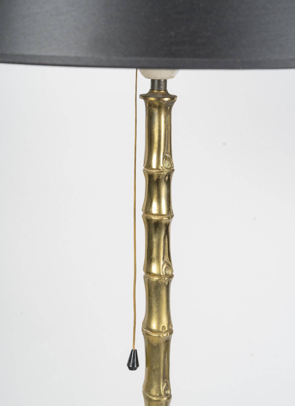 Brass floor lamp imitating bamboo, 1950s