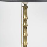 Brass floor lamp imitating bamboo, 1950s