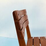 Suite of 6 oak chairs 1960