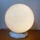 Vintage table lamp opaline ball and earthenware base