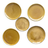 5 ceramic plates from the 1960s, Biot style
