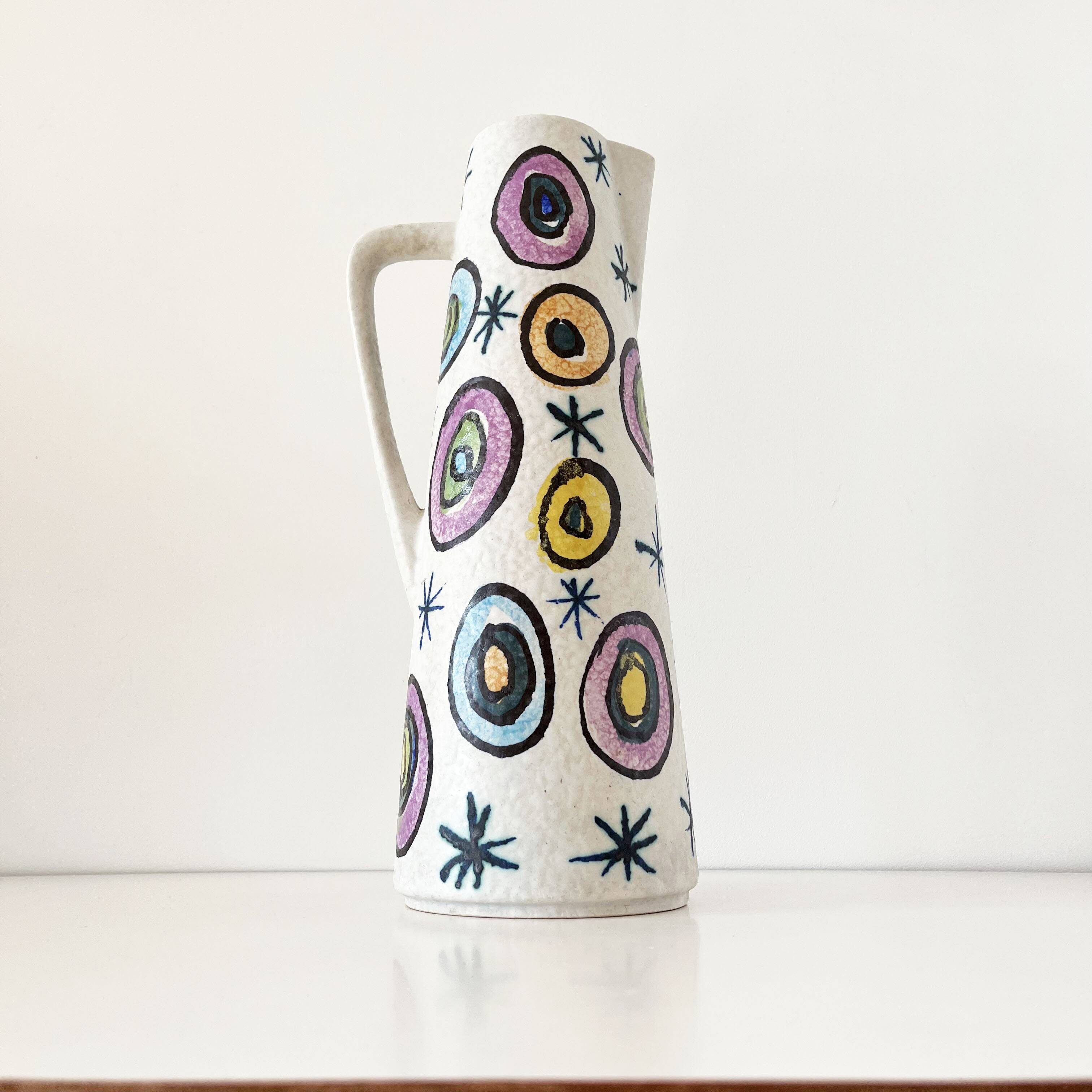 Large West Germany 1960 ceramic vase or pitcher