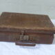 Suitcase for child in brown cardboard