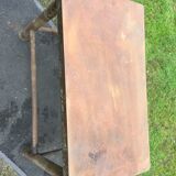 Vintage metal table from an industrial workshop for a makeover