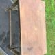 Vintage metal table from an industrial workshop for a makeover