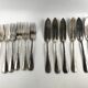 Christofle covered fish 6 forks 6 silver metal knives