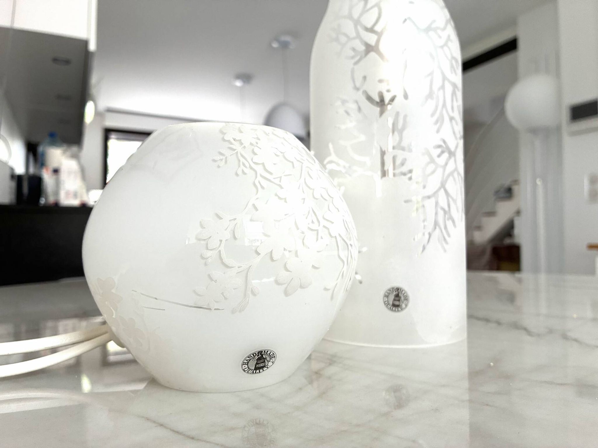 Paire lampes IKEA Knubbig  1990 par Michiko Nakata