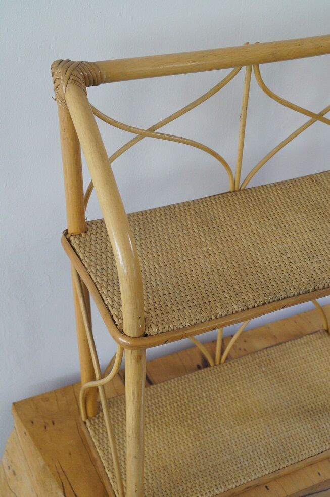 Rattan wall shelf 1960