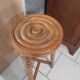 Pedestal table turned wooden stool vintage 50s