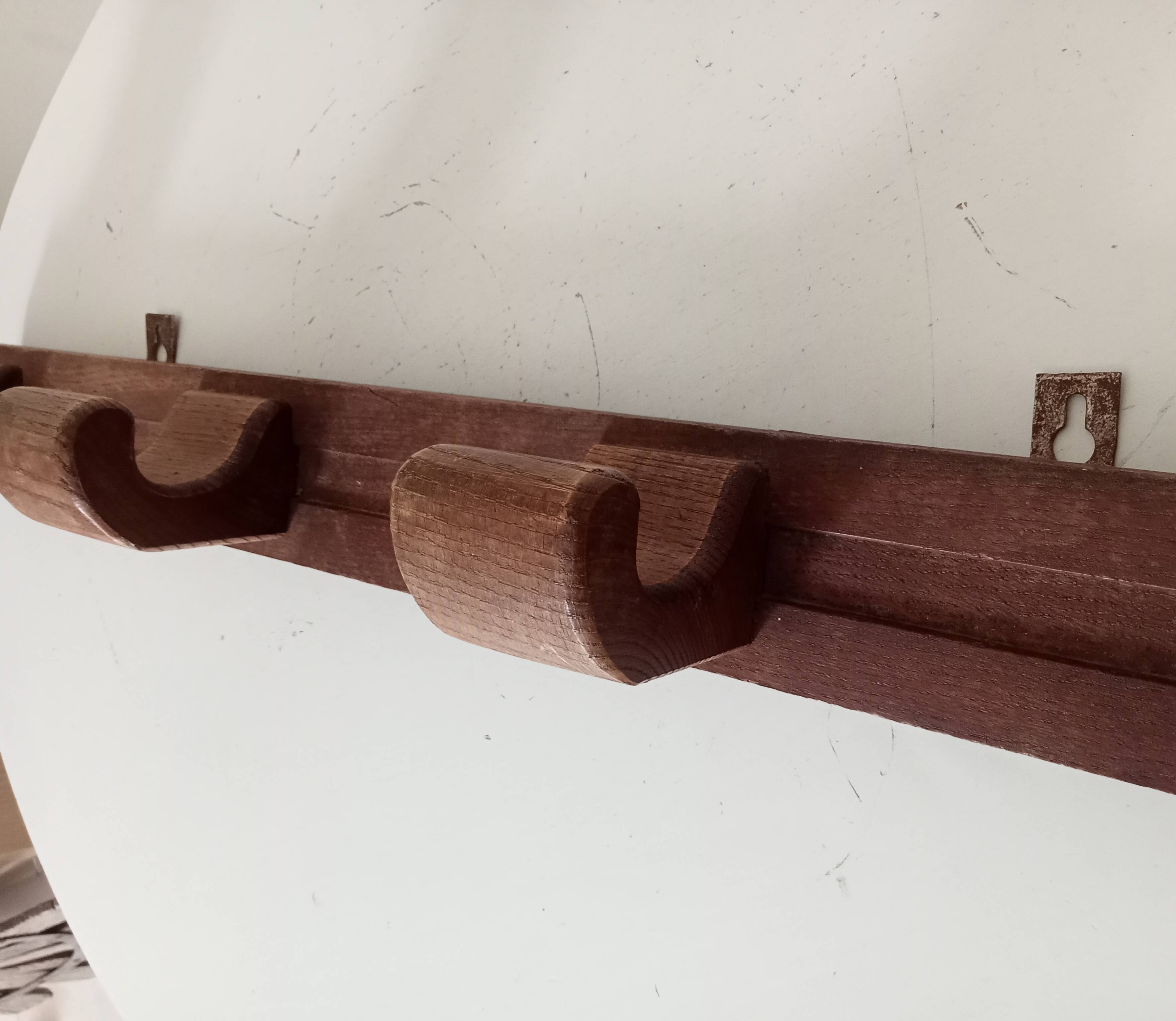 Antique wall coat rack folk art