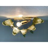 Fume’ “palmette” murano glass belt wall sconce