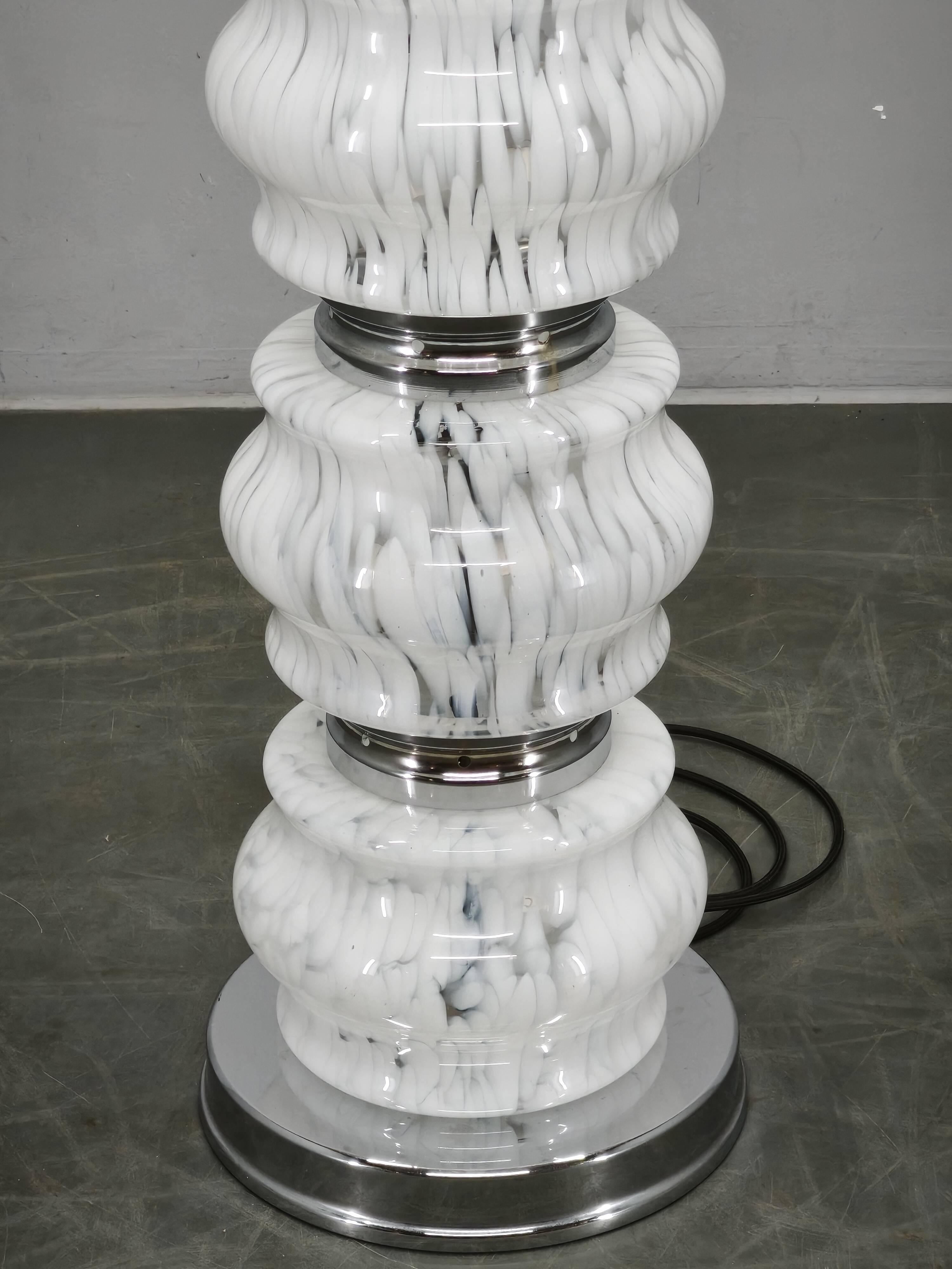 Carlo Nason for Mazzega Murano Glass Space Age Floor Lamp, Italy, 1970s