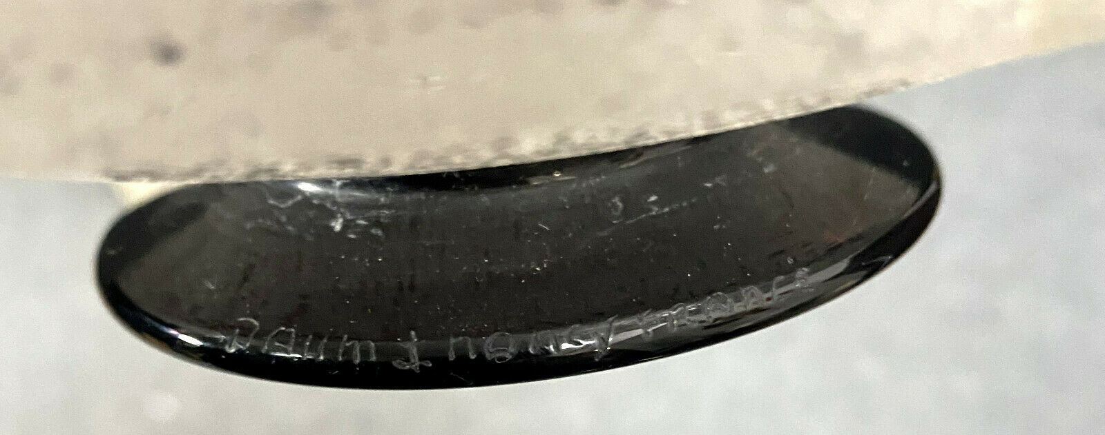 Daum circa 1950: frosted glass caviar cup on black pedestal