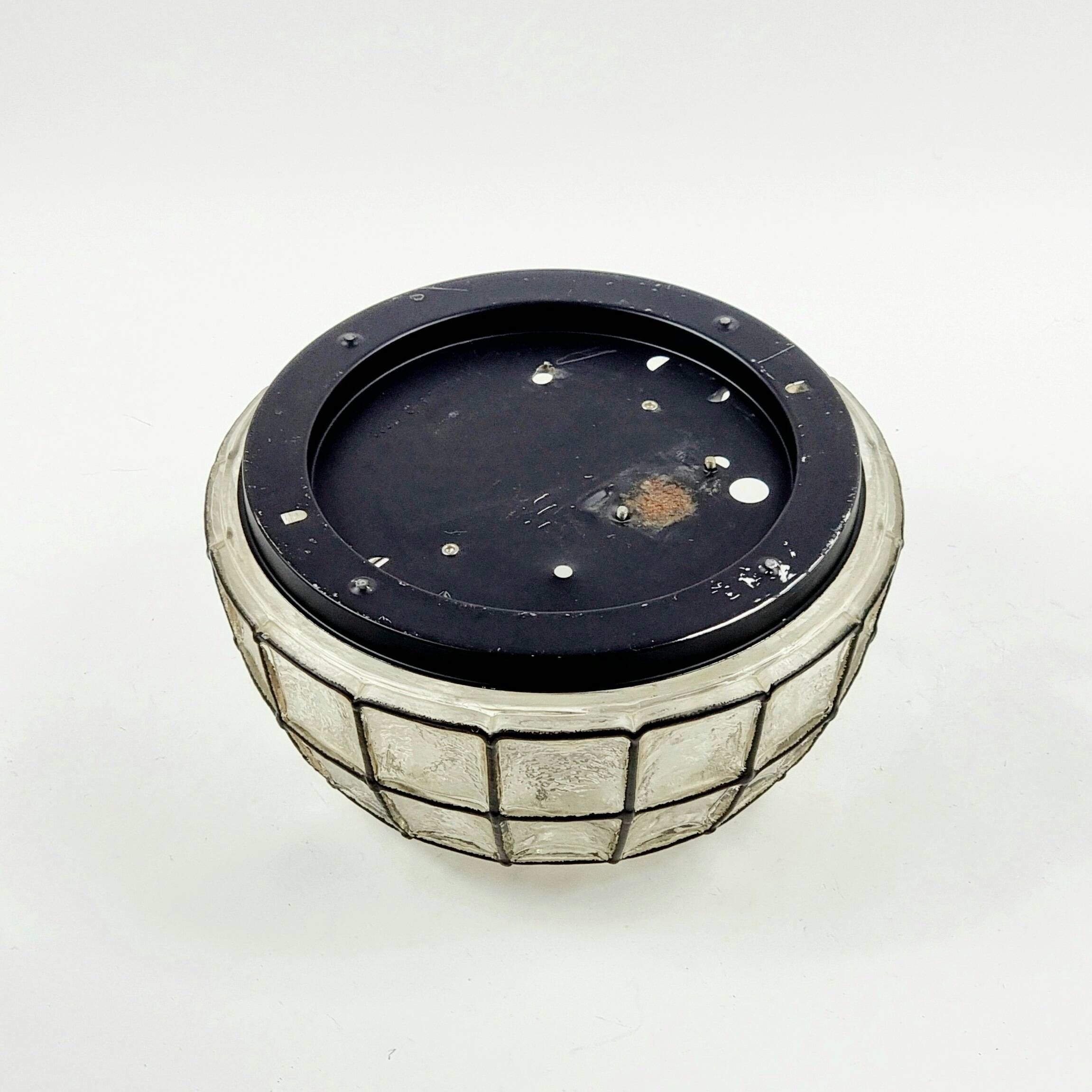Mid Century Modern Glass Ceiling Light From Limburg, Germany, 1960s/1970s