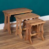 Retro Restored Ercol Chantry Nest Of Elm Tables