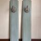 Pair of wall candle holders in Louis XVI neoclassical style with acanthus leaves.