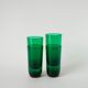 Lot de 4 verres à eau en verre vert, Design, 1970
