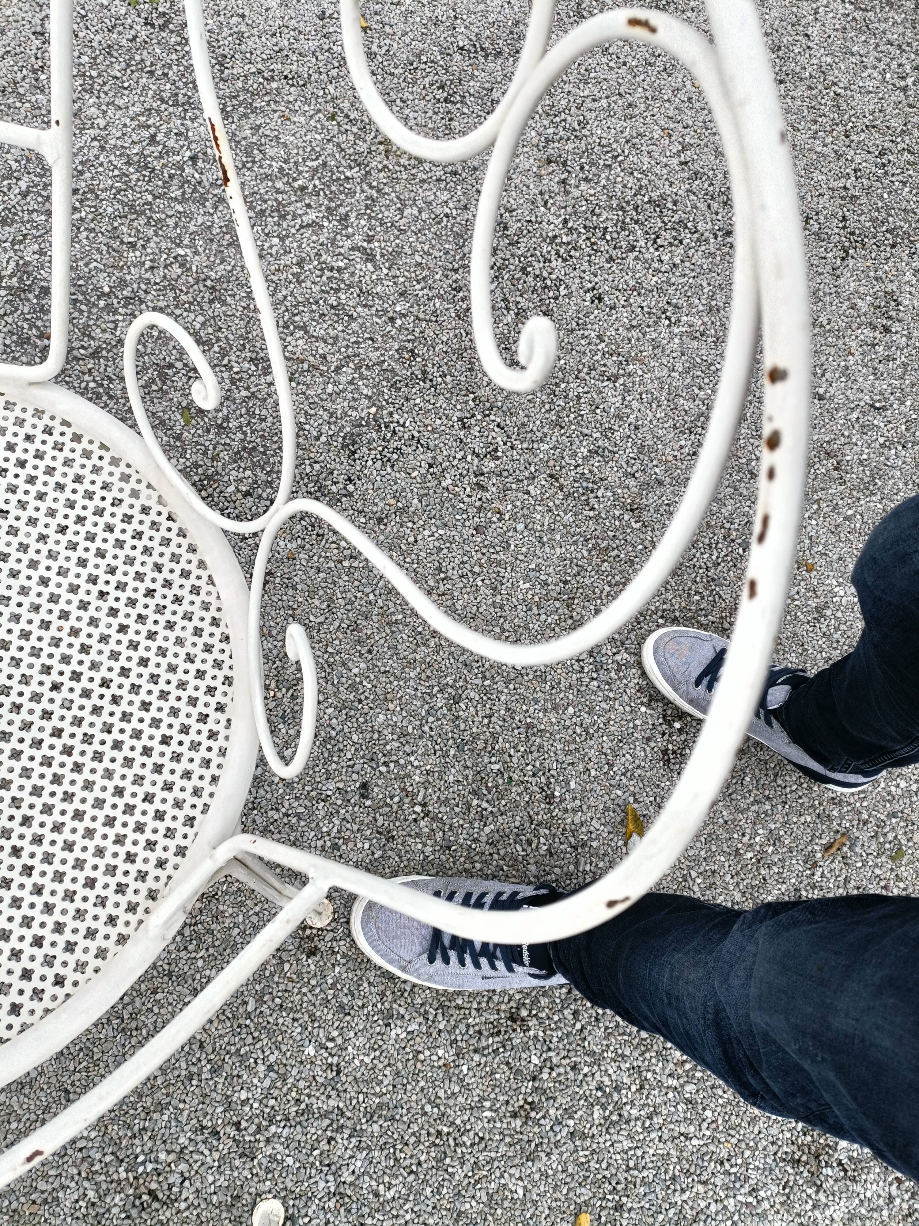 Antique garden furniture in full metal iron
