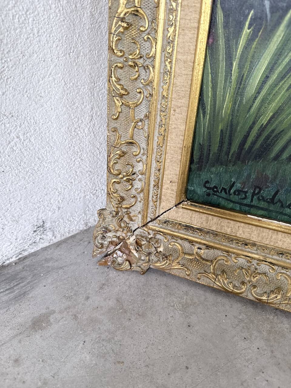 Framed oil painting "forest"
