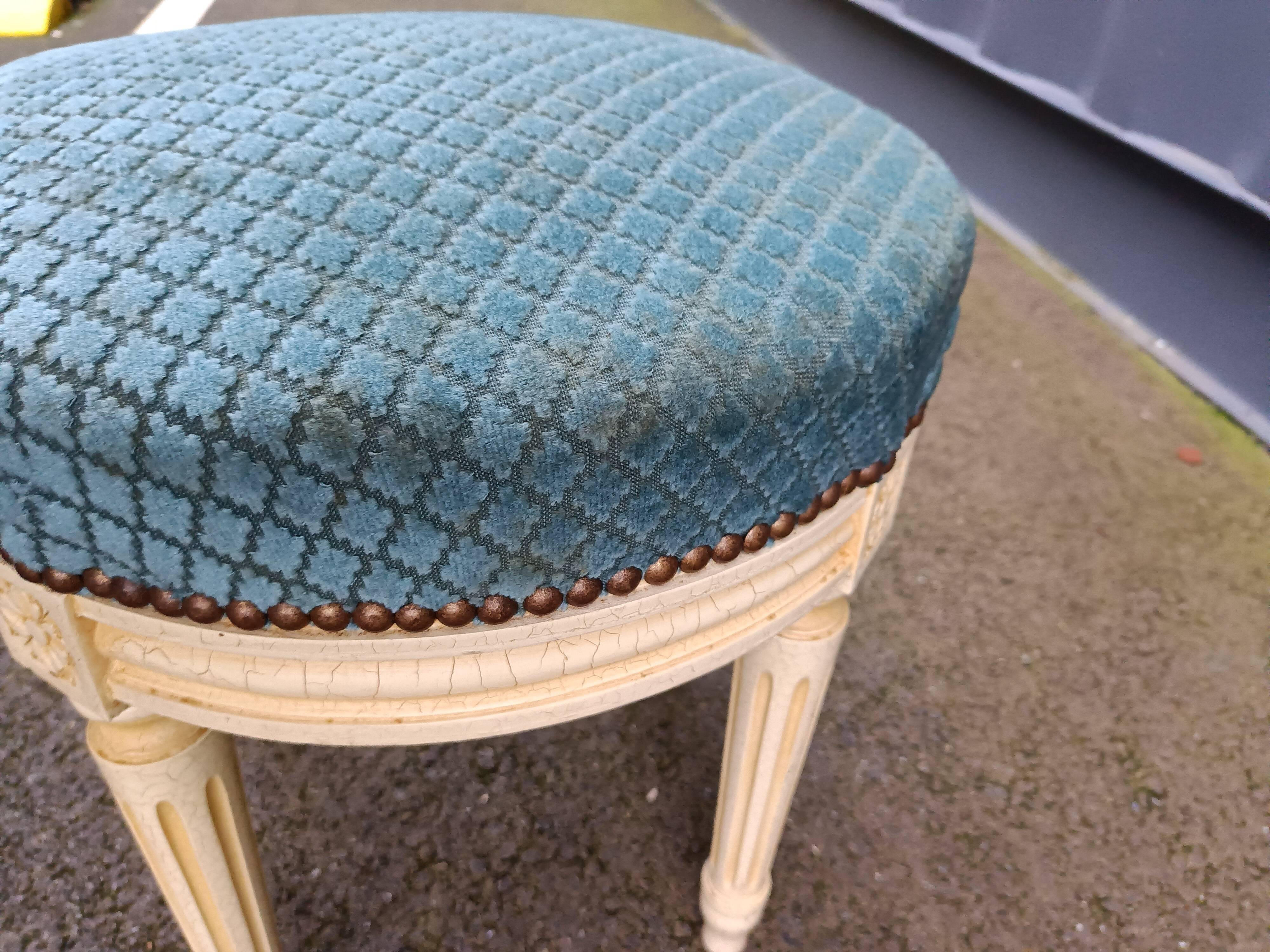Stool footrest old style louis xvi
